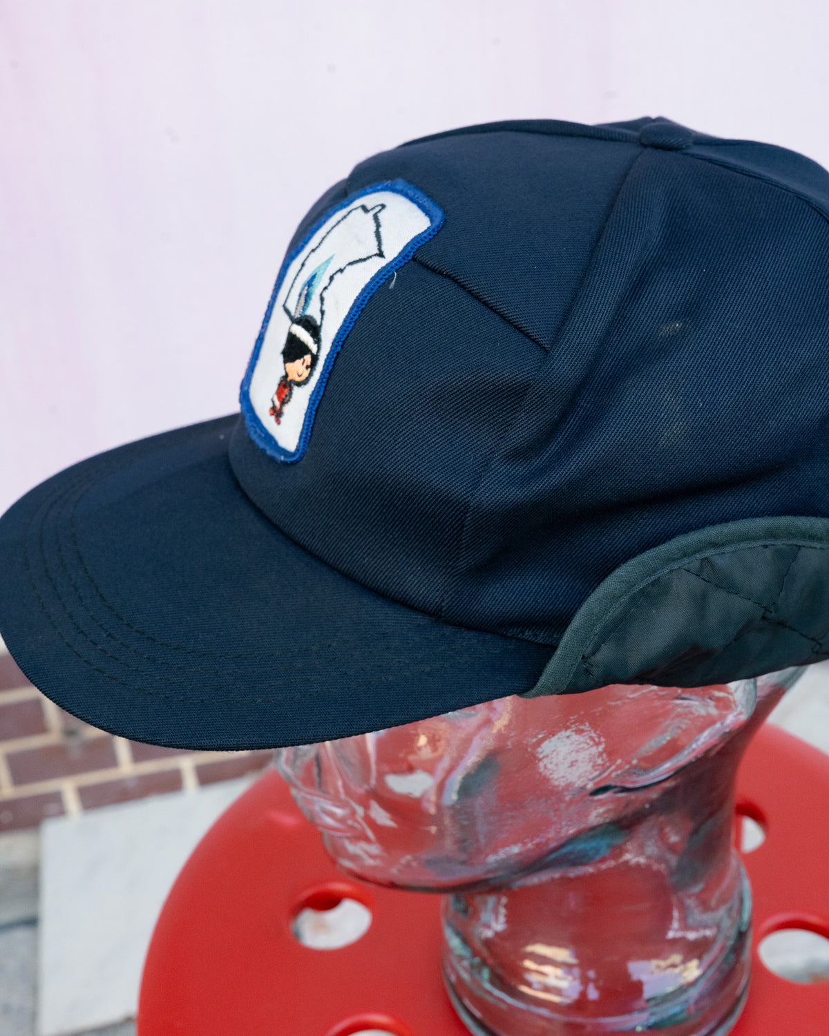 1960s-1970s ACWA Union Made Minneapolis Gas Light Company Mascot Minni Quilted Lining Earflap Cap
