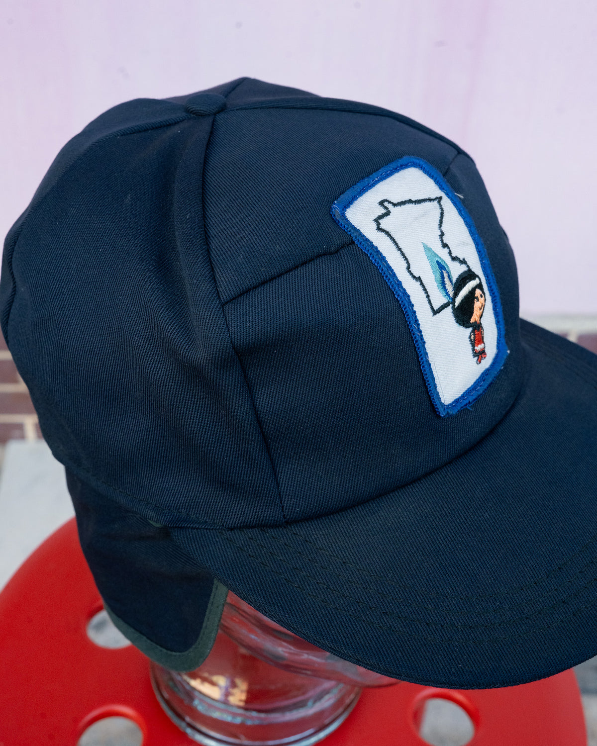1960s-1970s ACWA Union Made Minneapolis Gas Light Company Mascot Minni Quilted Lining Earflap Cap