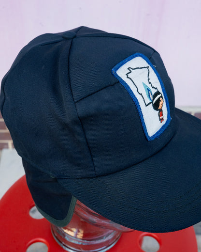 1960s-1970s ACWA Union Made Minneapolis Gas Light Company Mascot Minni Quilted Lining Earflap Cap