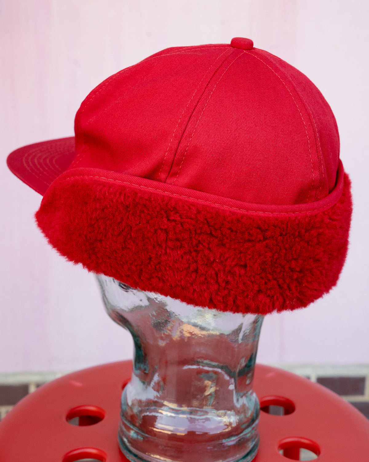1980s "K-BRAND" Continental Grain Sherpa Earflap Cap