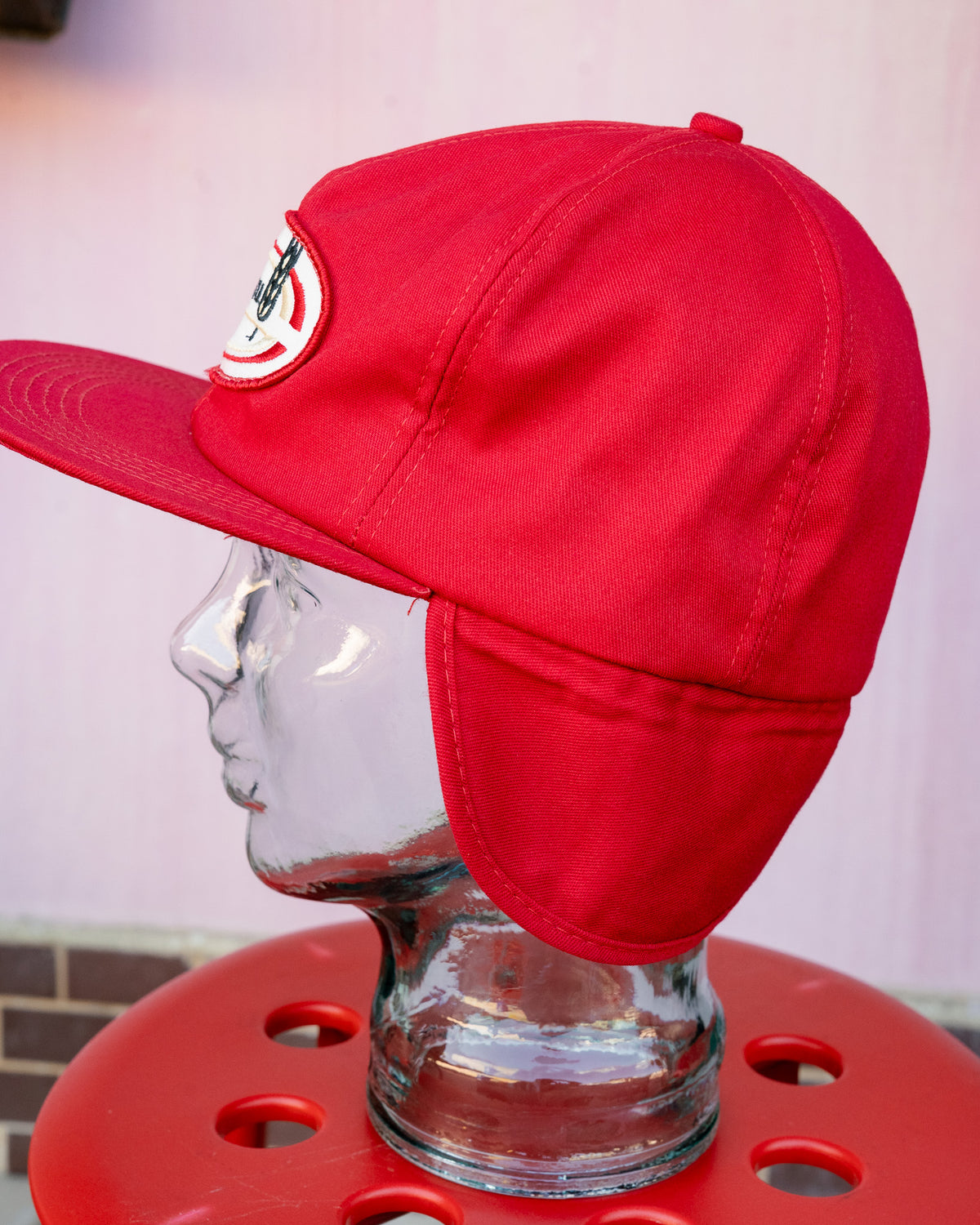 1980s "K-BRAND" Continental Grain Sherpa Earflap Cap