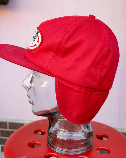 1980s "K-BRAND" Continental Grain Sherpa Earflap Cap