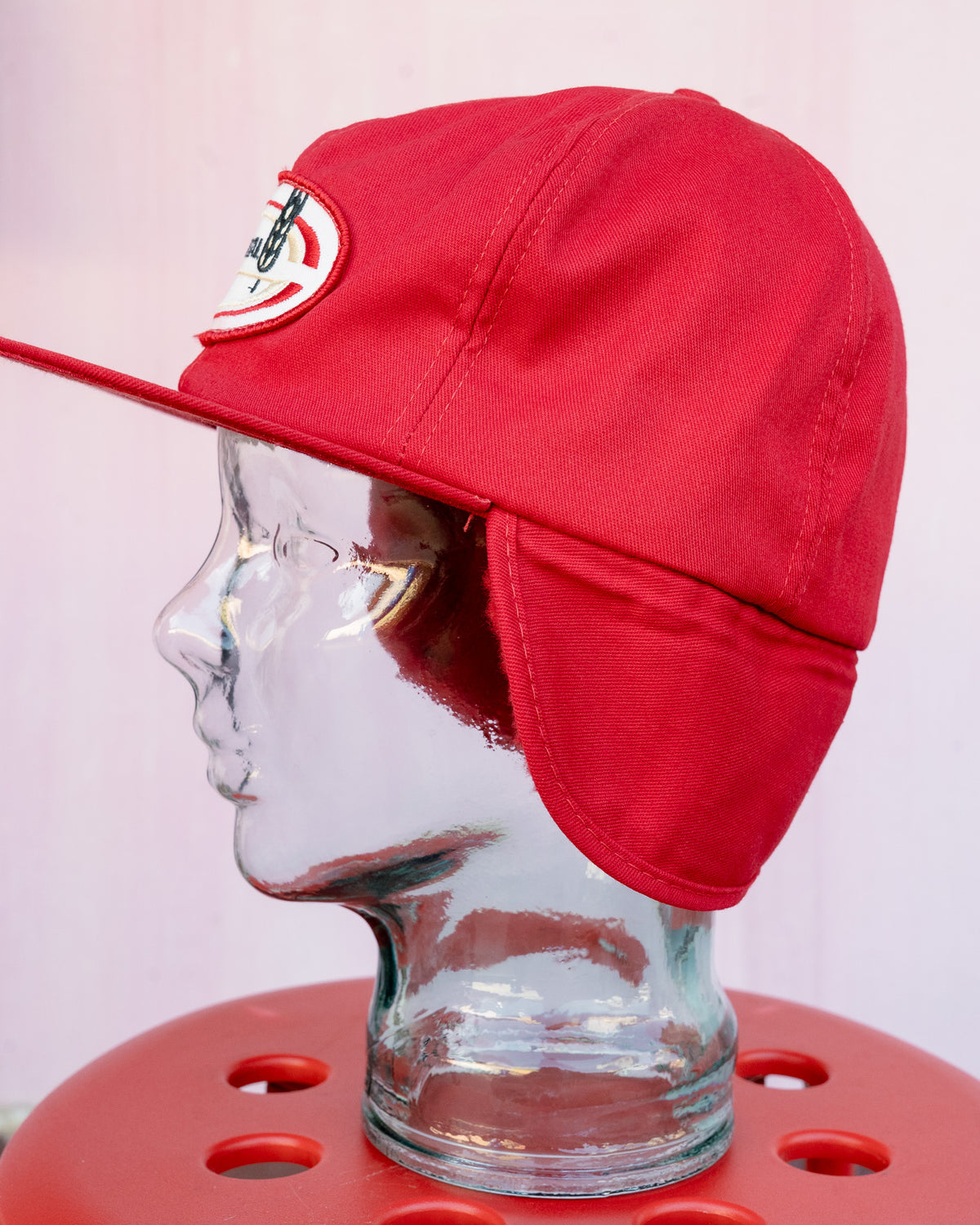1980s "K-BRAND" Continental Grain Sherpa Earflap Cap