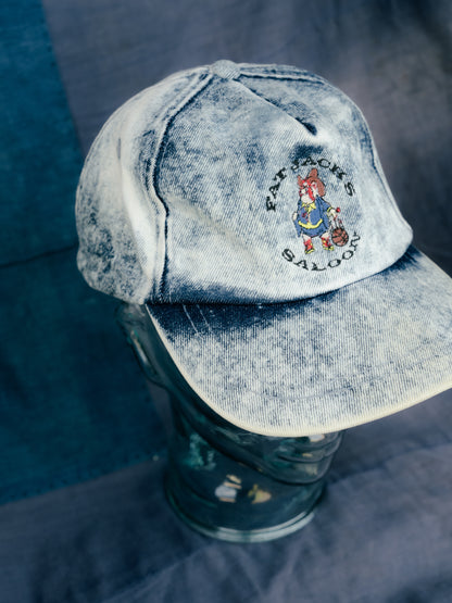 "KATI" FAT JACKS SALOON Stonewash Strapback Cap
