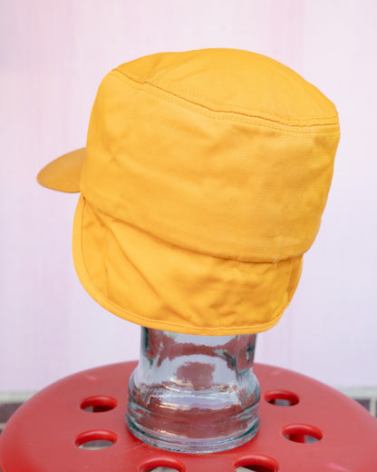 1980s "K-PRODUCTS" XL Plaid-Lined Earflap Cap