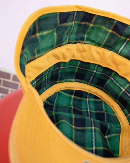 1980s "K-PRODUCTS" XL Plaid-Lined Earflap Cap