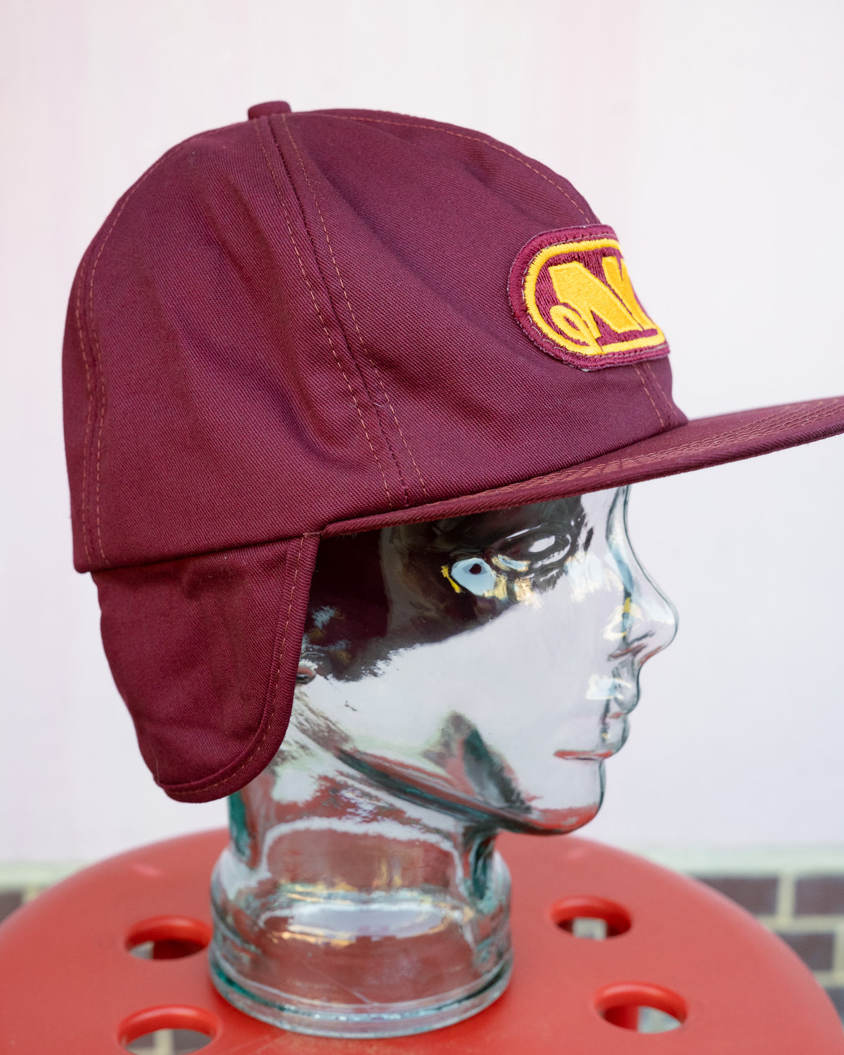 1980s "K-BRAND" Northrup King Seeds Co Patch Earflap Cap