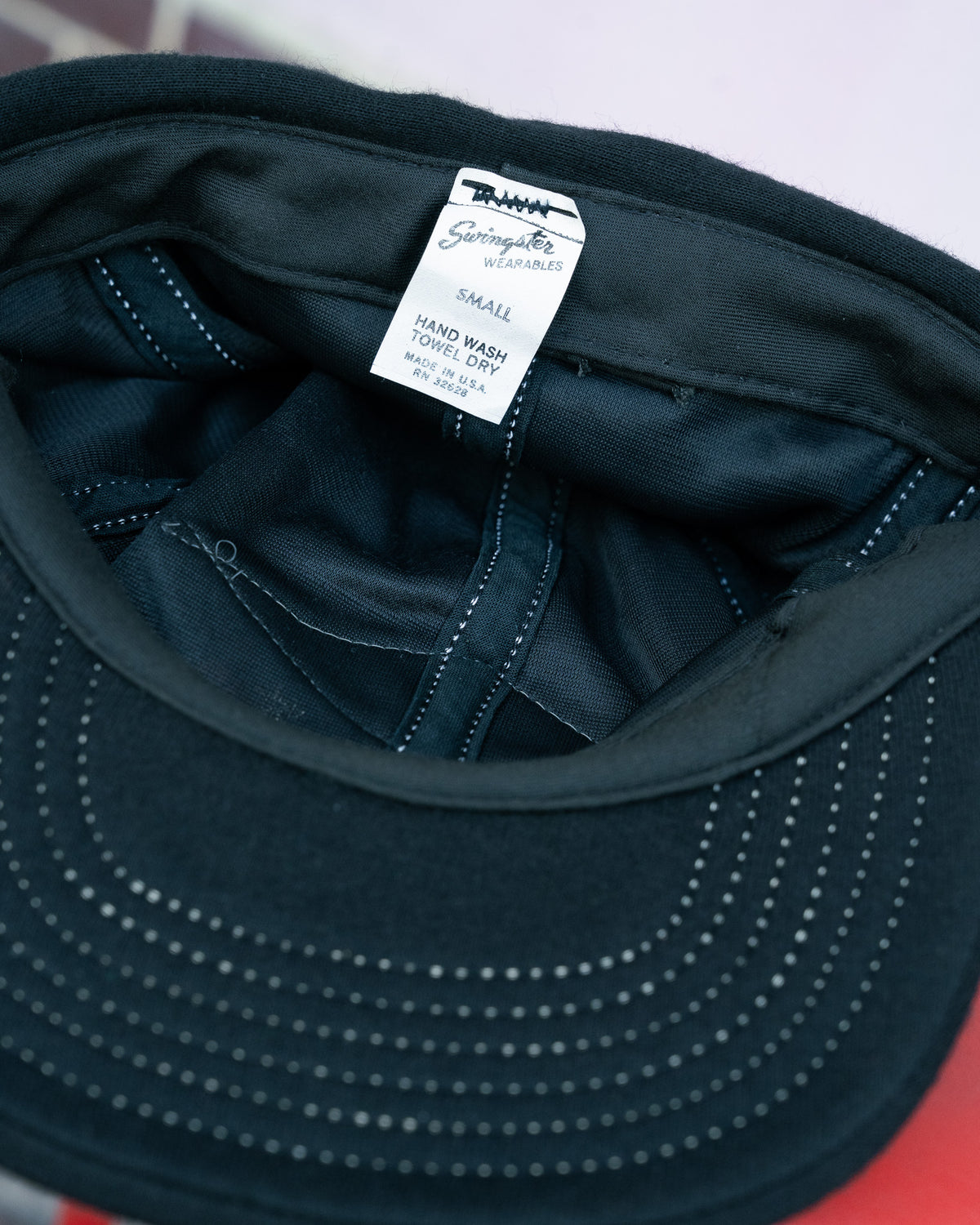 1980s "Swingster" Hiniker Contrast Stitch Earflap Cap