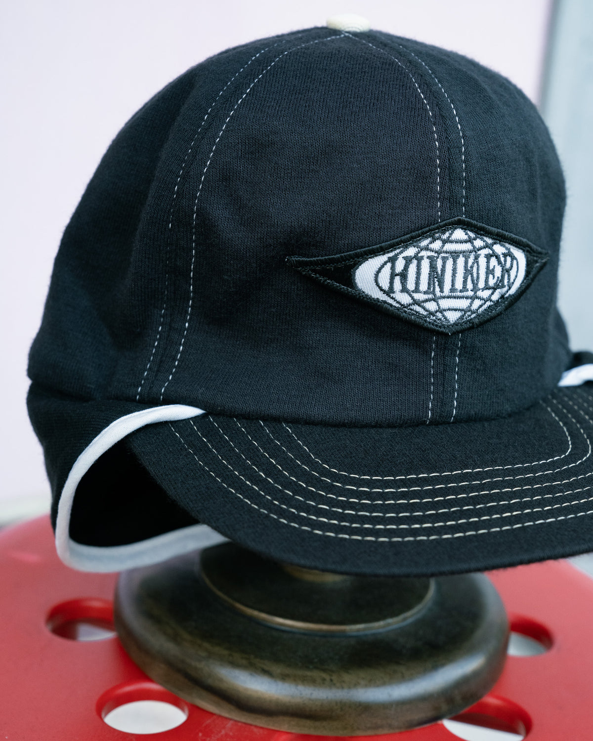 1980s "Swingster" Hiniker Contrast Stitch Earflap Cap