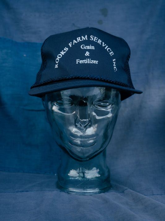 1990s “OTTO" ROOKS FARM SERVICE INC. Grain & Fertilizer Mesh Back Trucker Hat
