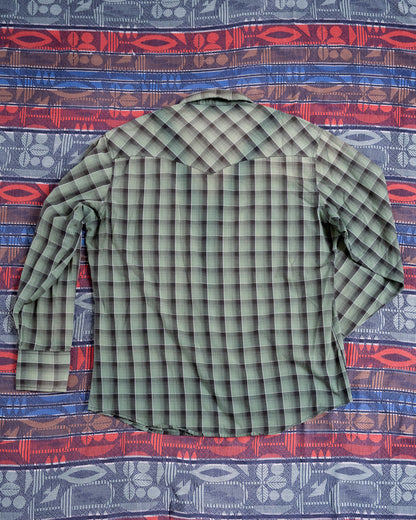 「WRANGLER」ロングスリーブ ウエスタンスナップチェックシャツ