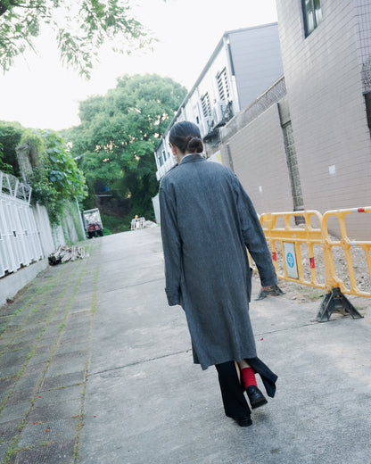 1960s "HEP" French Salt & Pepper Atelier Coat