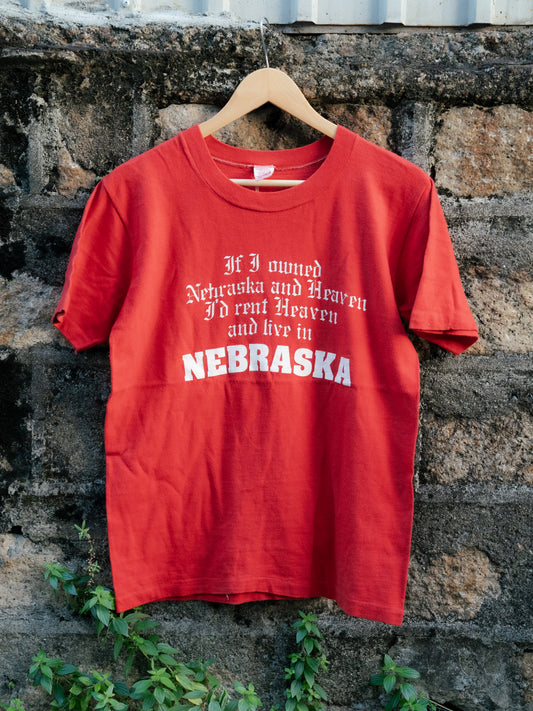 1980s "H.WOLF & SONS" Nebraska Print Tee