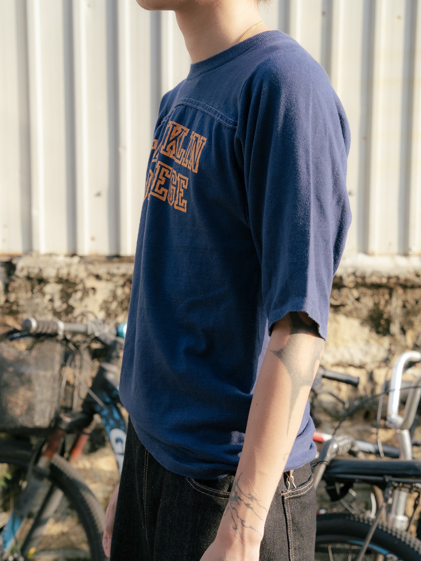 1970-80s "COLLEGIATE PACIFIC" Franklin College Football Tee