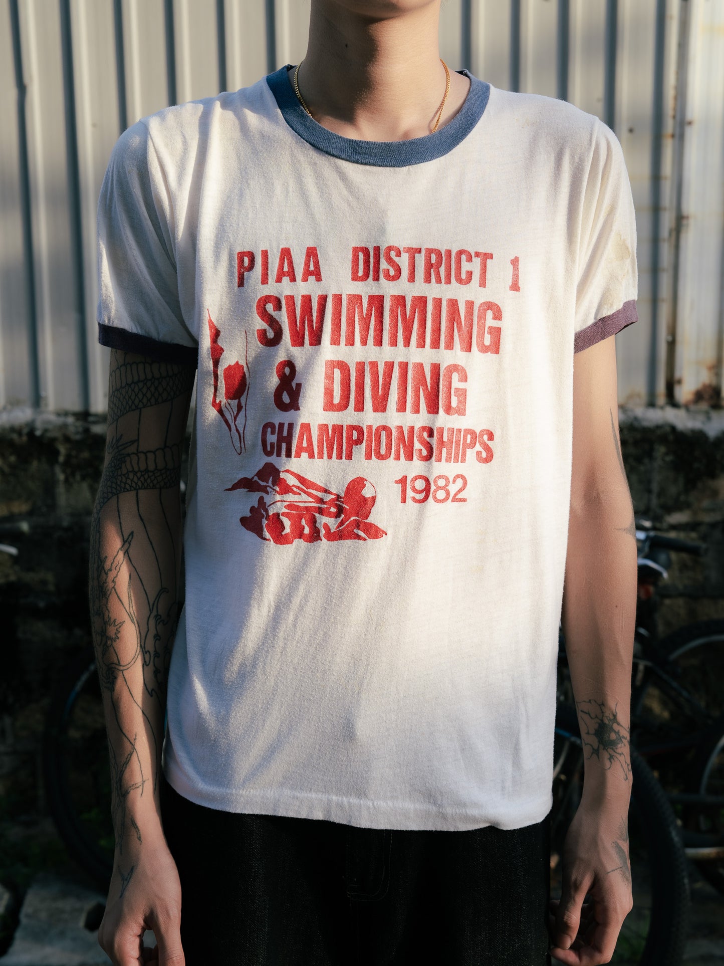 1980s PIAA Swimming & Diving Championships Ringer Tee