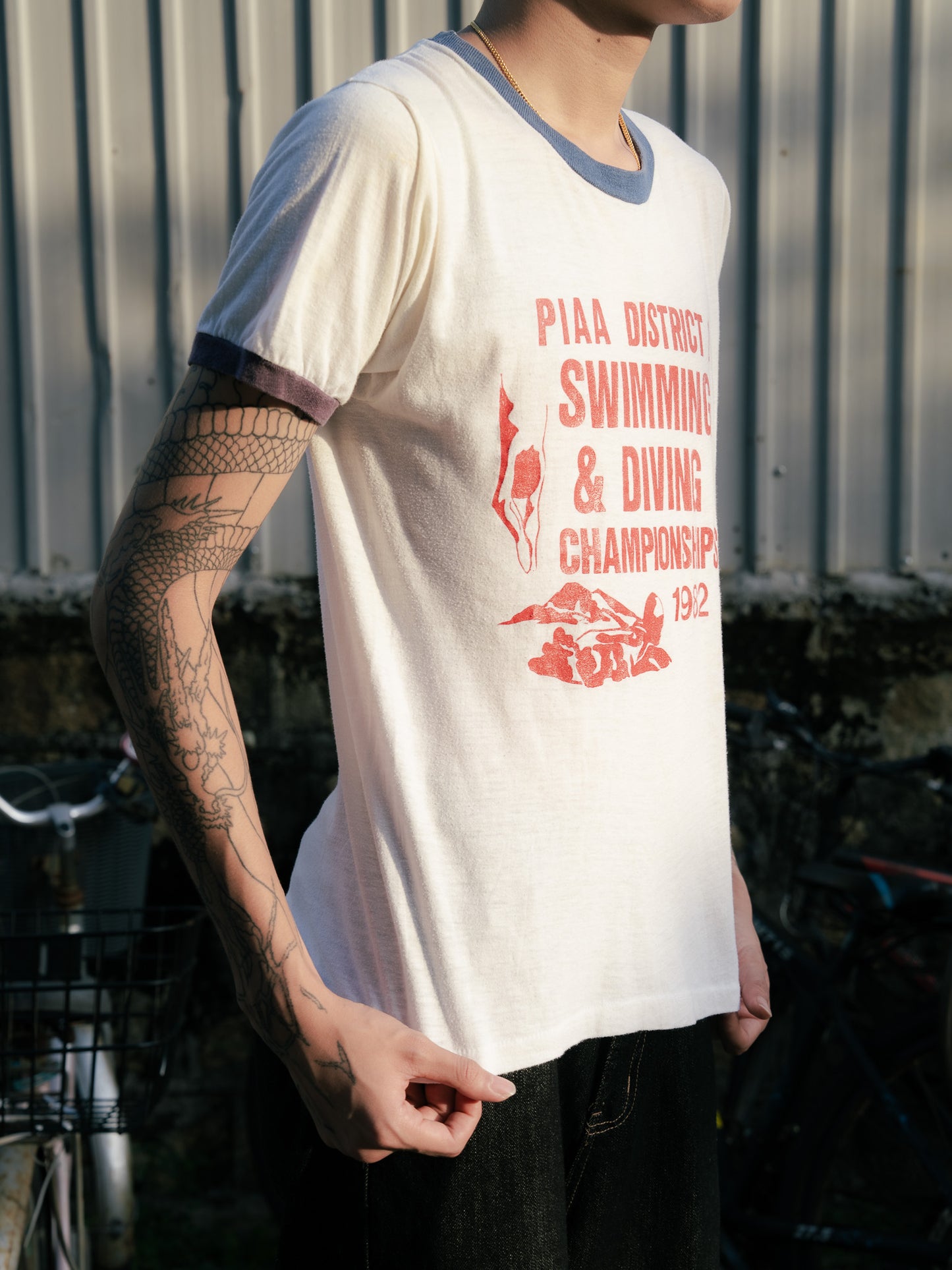 1980s PIAA Swimming & Diving Championships Ringer Tee