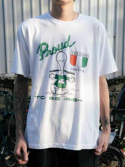 1970-80s "ARTEX" Snoopy Proud to be Irish Tee
