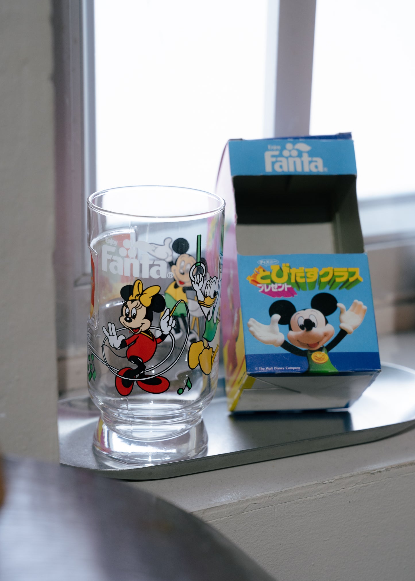FANTA x DISNEY Gymnastic Novelty Glass Tumbler with box