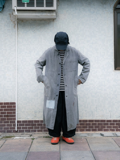 1950-60s French "Bernard Jalais" Black Chambray Atelier Coat