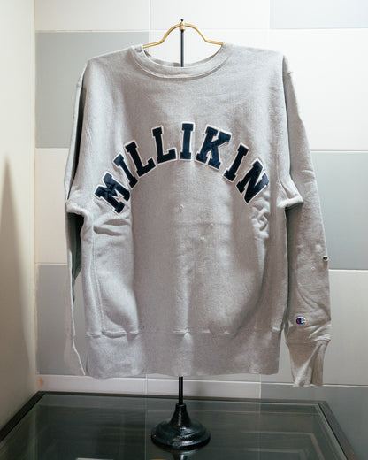 1990年代「CHAMPION」MILLIKIN刺繍リバースウィーブスウェットシャツ