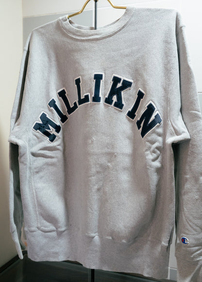 1990年代「CHAMPION」MILLIKIN刺繍リバースウィーブスウェットシャツ