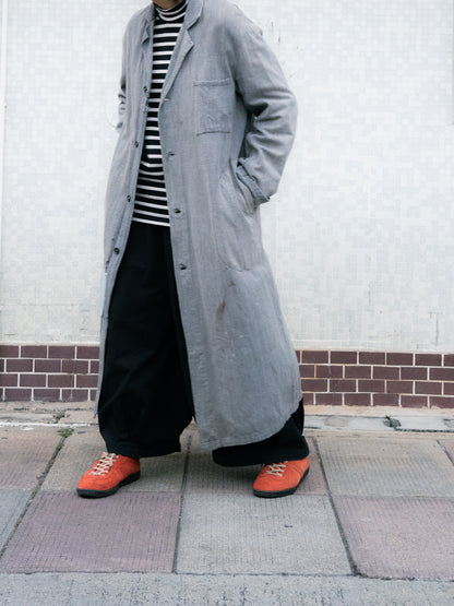 1950-60s French "Bernard Jalais" Black Chambray Atelier Coat