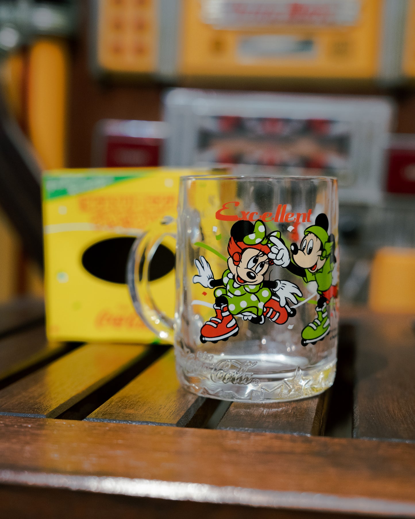 ~1980s COCA-COLA x Disney ”Excellent“ Victory Mug with box