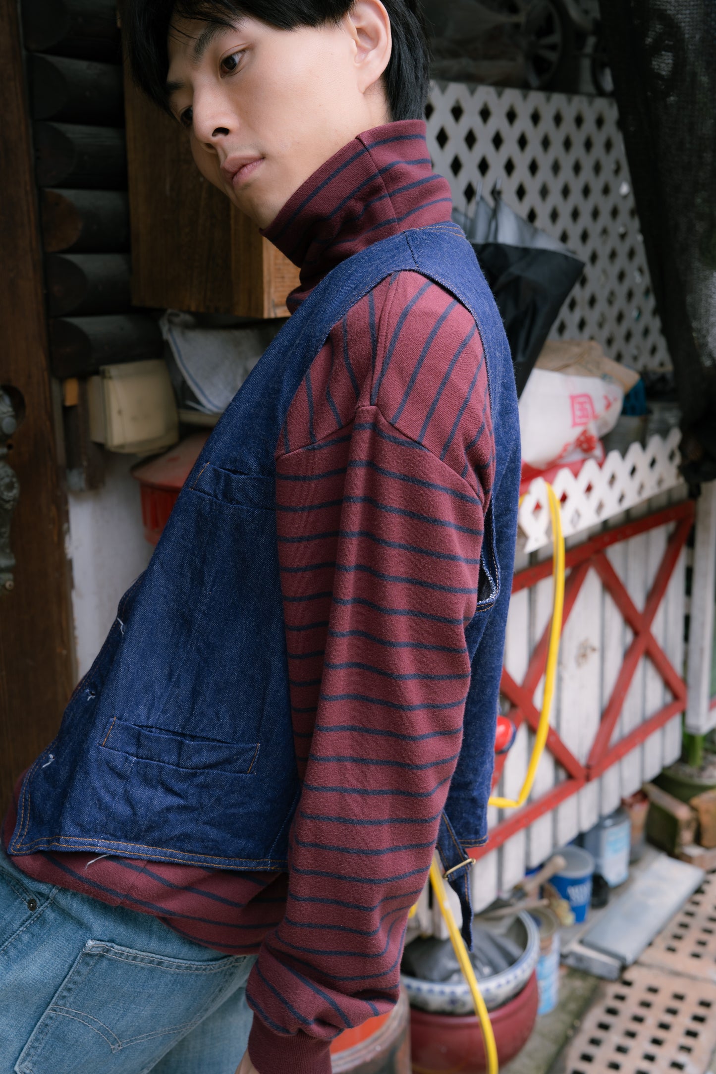"Polo Ralph Lauren" Striped Turtle Neck Sweatshirt