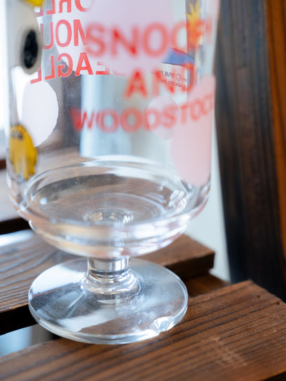 Old Snoopy Baseball Catcher Glass Tumbler