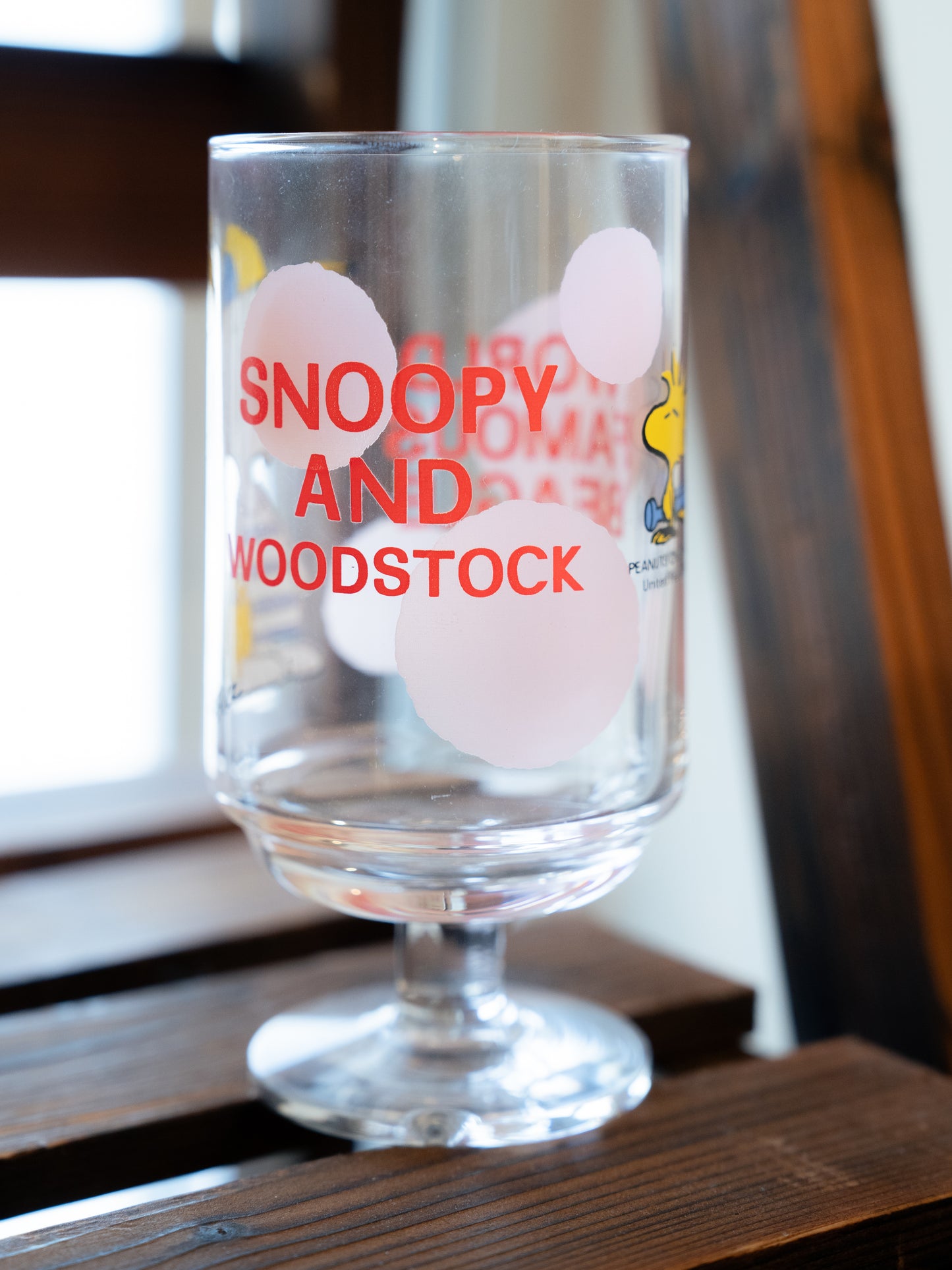Old Snoopy Baseball Catcher Glass Tumbler