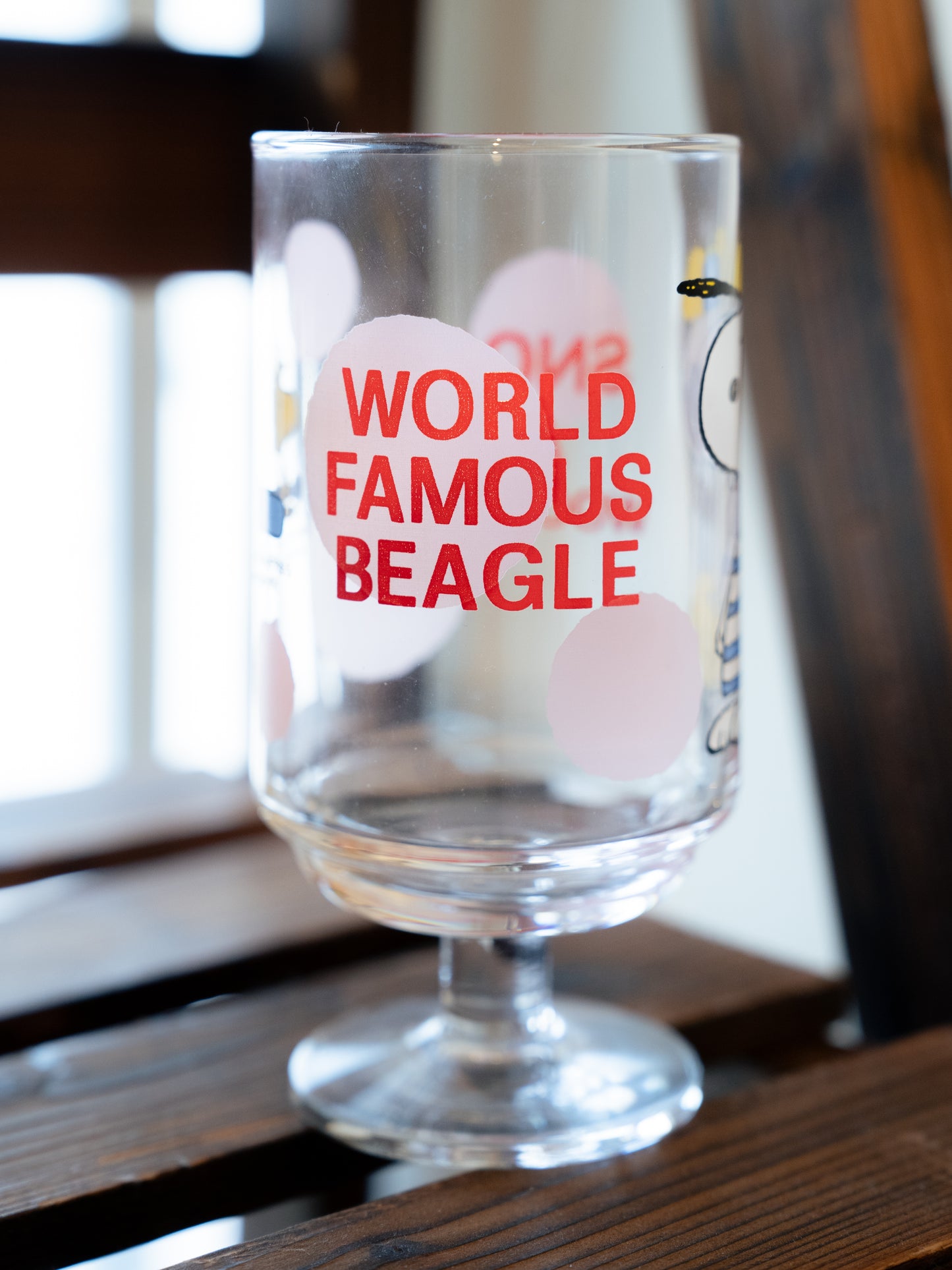 Old Snoopy Baseball Catcher Glass Tumbler