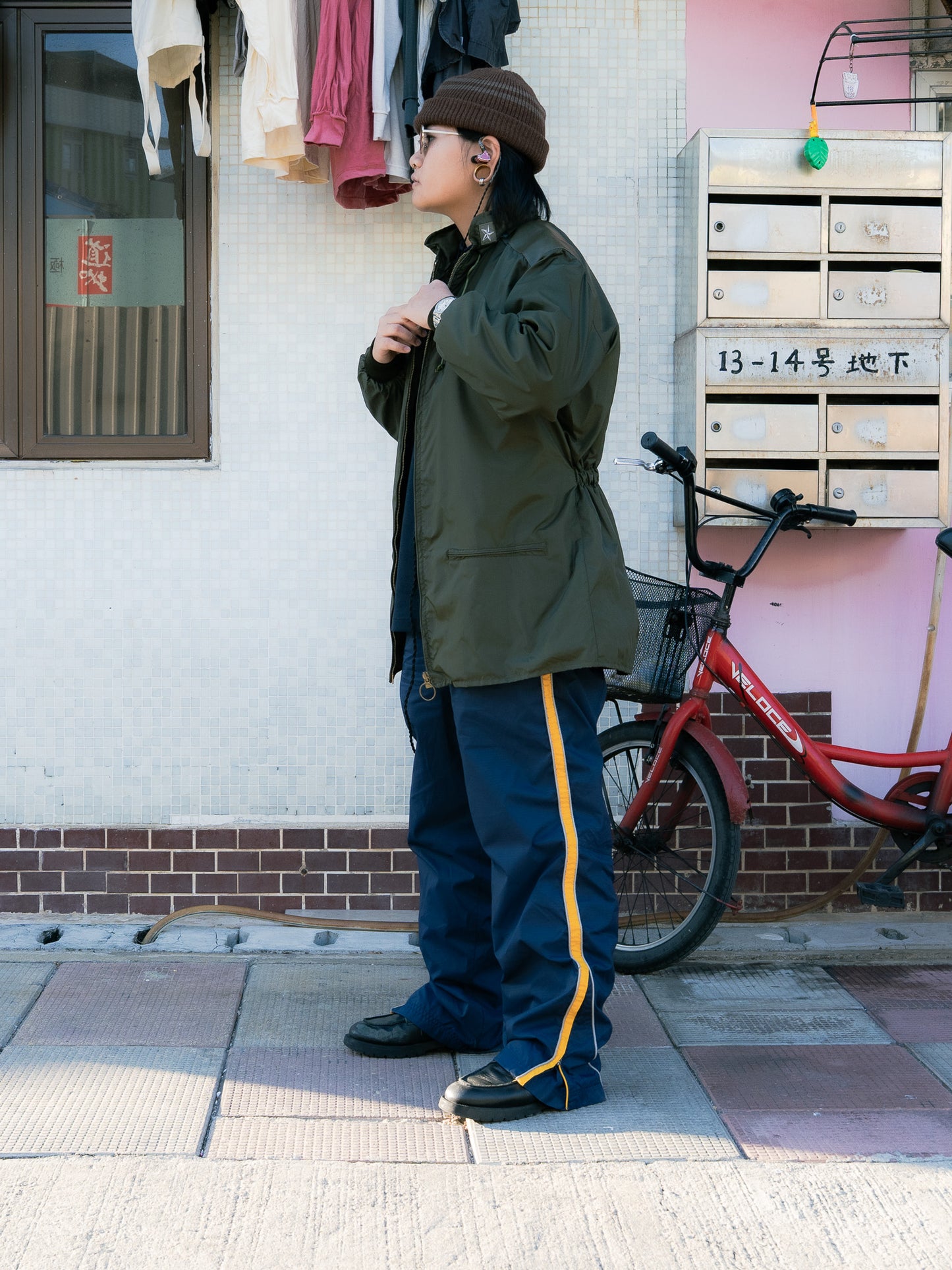 Italian Army Nylon Raincoat - Early Model Deadstock