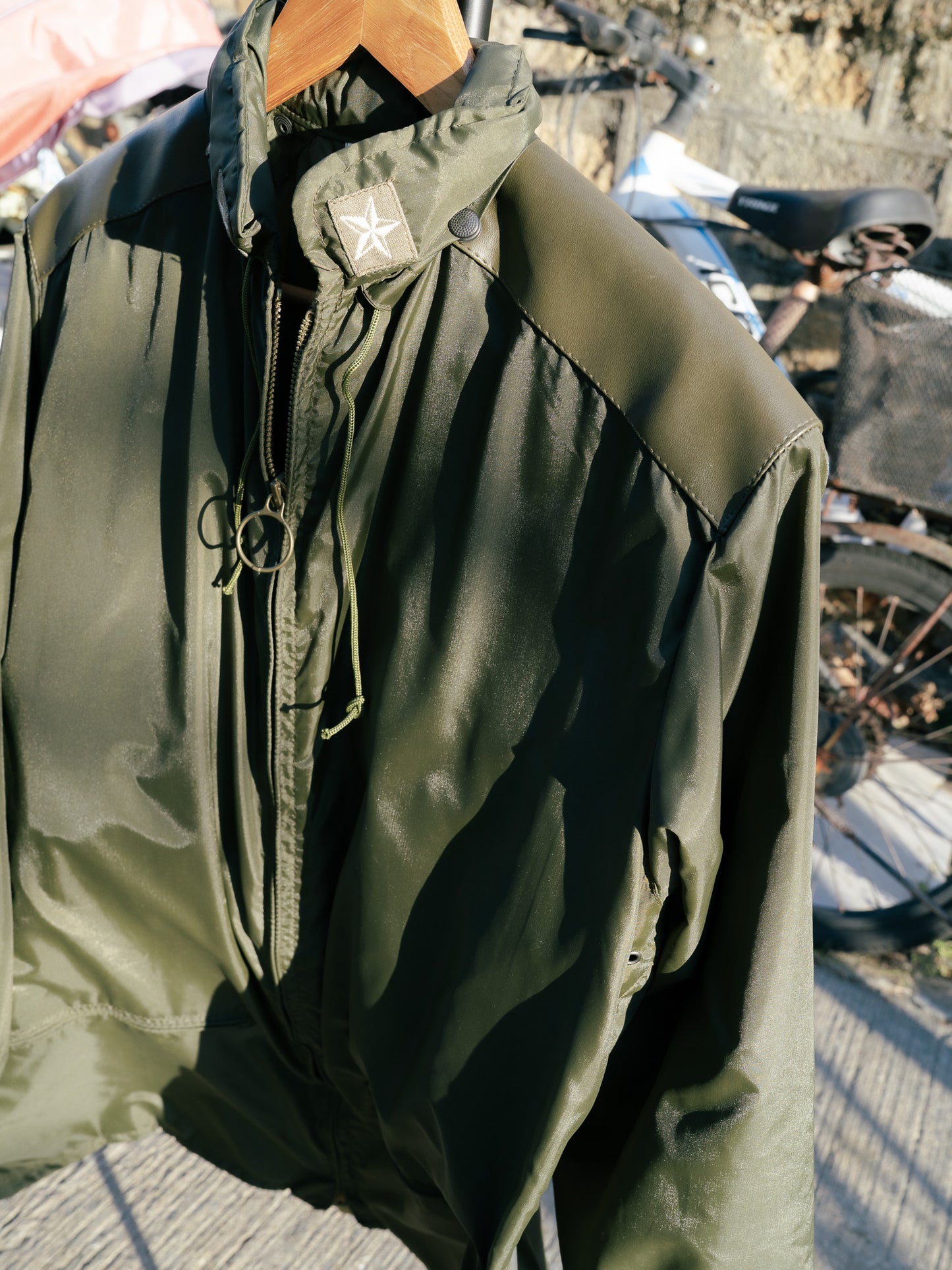 Italian Army Nylon Raincoat - Early Model Deadstock