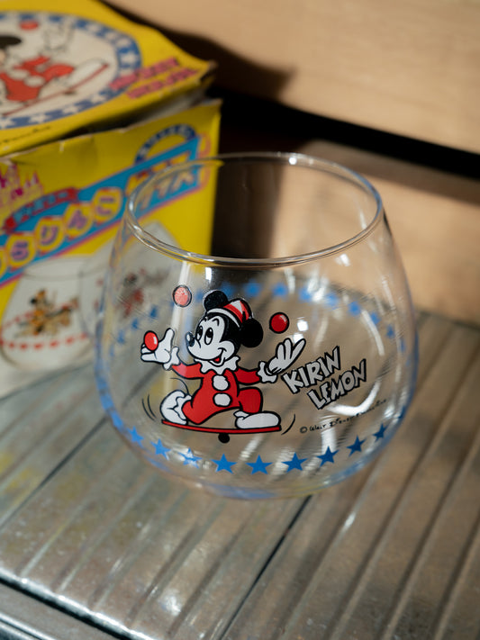 KIRIN LEMON x Disney Mickey Mouse Juggling Glass Swing Tumbler With Box