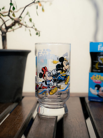 FANTA x DISNEY Running Race Novelty Glass Tumbler with box
