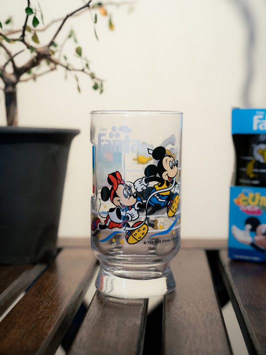FANTA x DISNEY Running Race Novelty Glass Tumbler with box