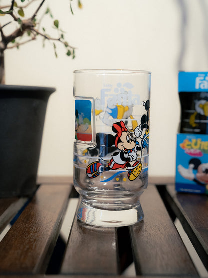 FANTA x DISNEY Running Race Novelty Glass Tumbler with box
