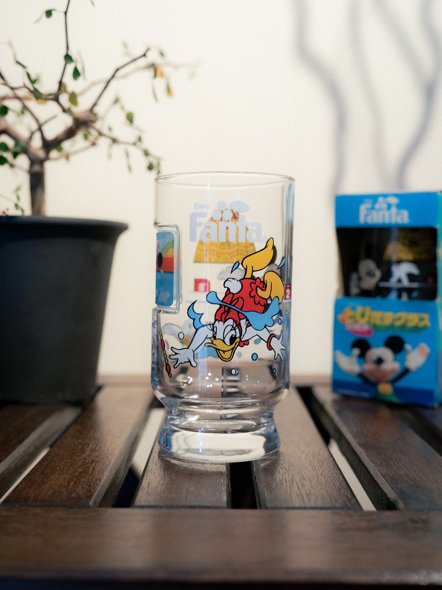 FANTA x DISNEY Swimming Race Novelty Glass Tumbler with box