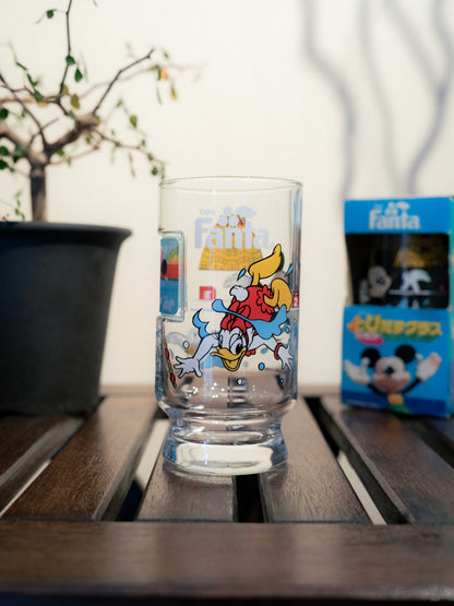 FANTA x DISNEY Swimming Race Novelty Glass Tumbler with box