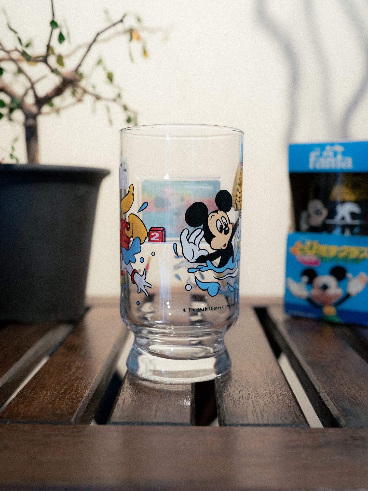 FANTA x DISNEY Swimming Race Novelty Glass Tumbler with box