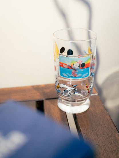 FANTA x DISNEY Swimming Race Novelty Glass Tumbler with box