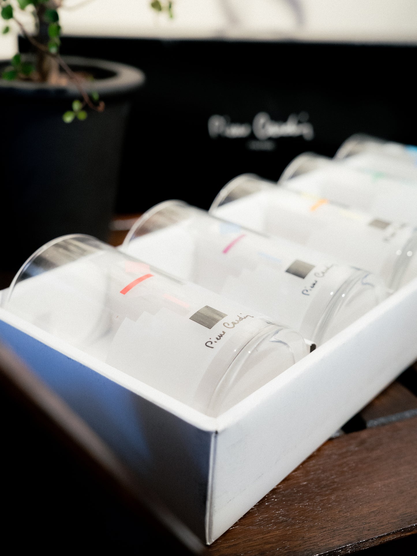 Circa 1970-80s "Pierre Cardin x Sasaki Glass" Tumblers Set of 5 With Box