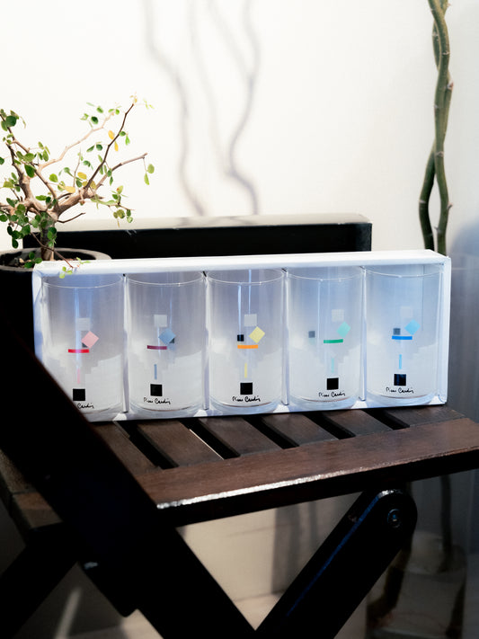 Circa 1970-80s "Pierre Cardin x Sasaki Glass" Tumblers Set of 5 With Box