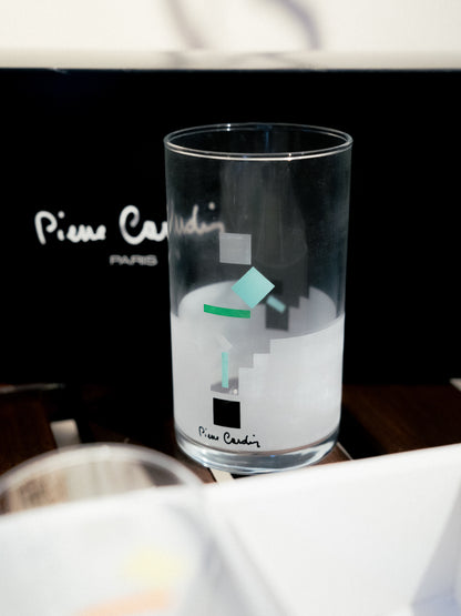 Circa 1970-80s "Pierre Cardin x Sasaki Glass" Tumblers Set of 5 With Box