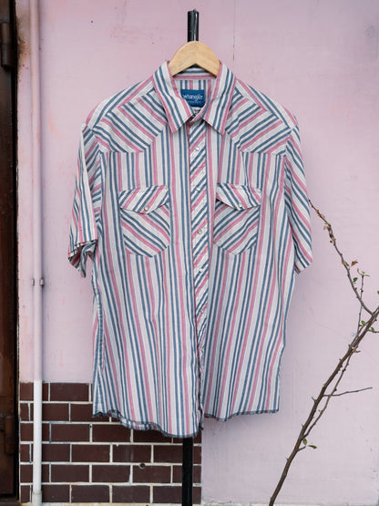 「Wrangler」珍珠按扣短袖襯衫