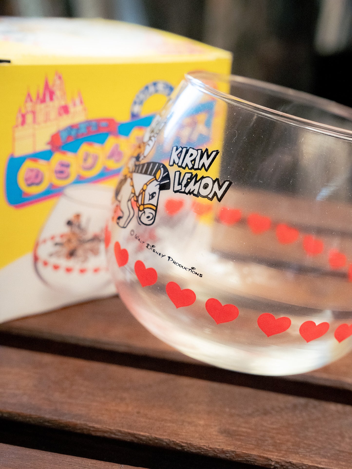 KIRIN LEMON x DISNEY Minnie Mouse Carousel Glass Swing Tumbler With Box