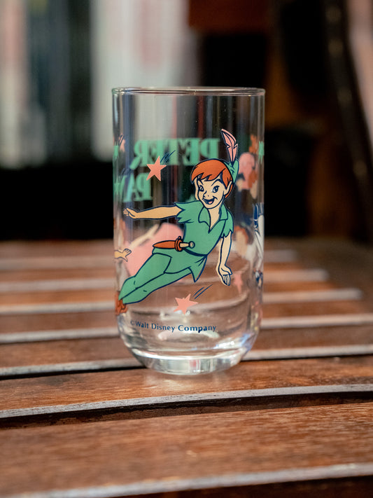 "DISNEY" Peter Pan Glass Tumbler