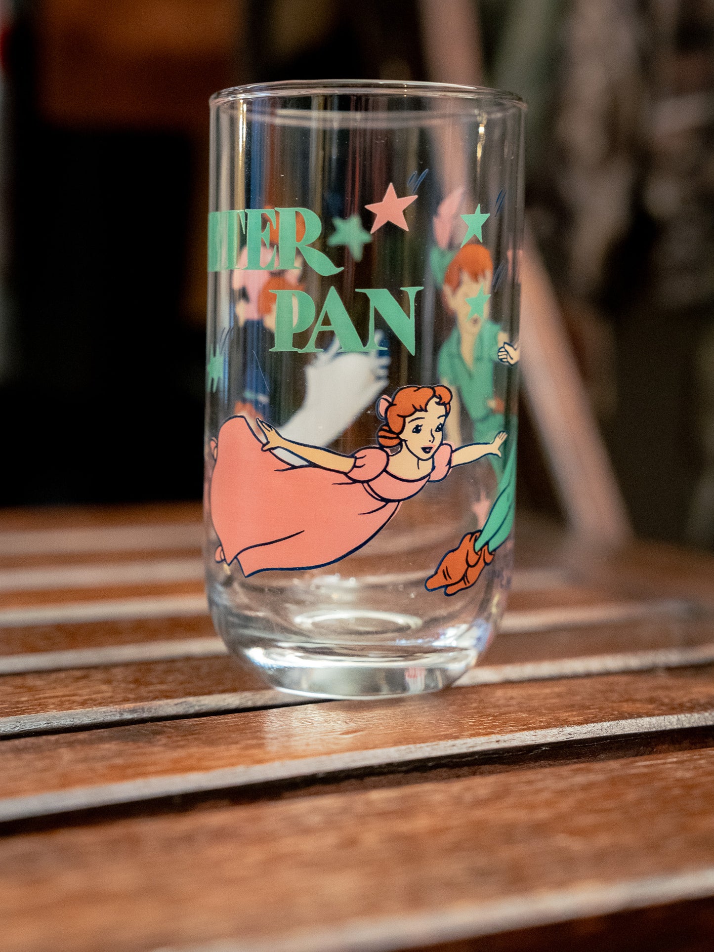 "DISNEY" Peter Pan Glass Tumbler