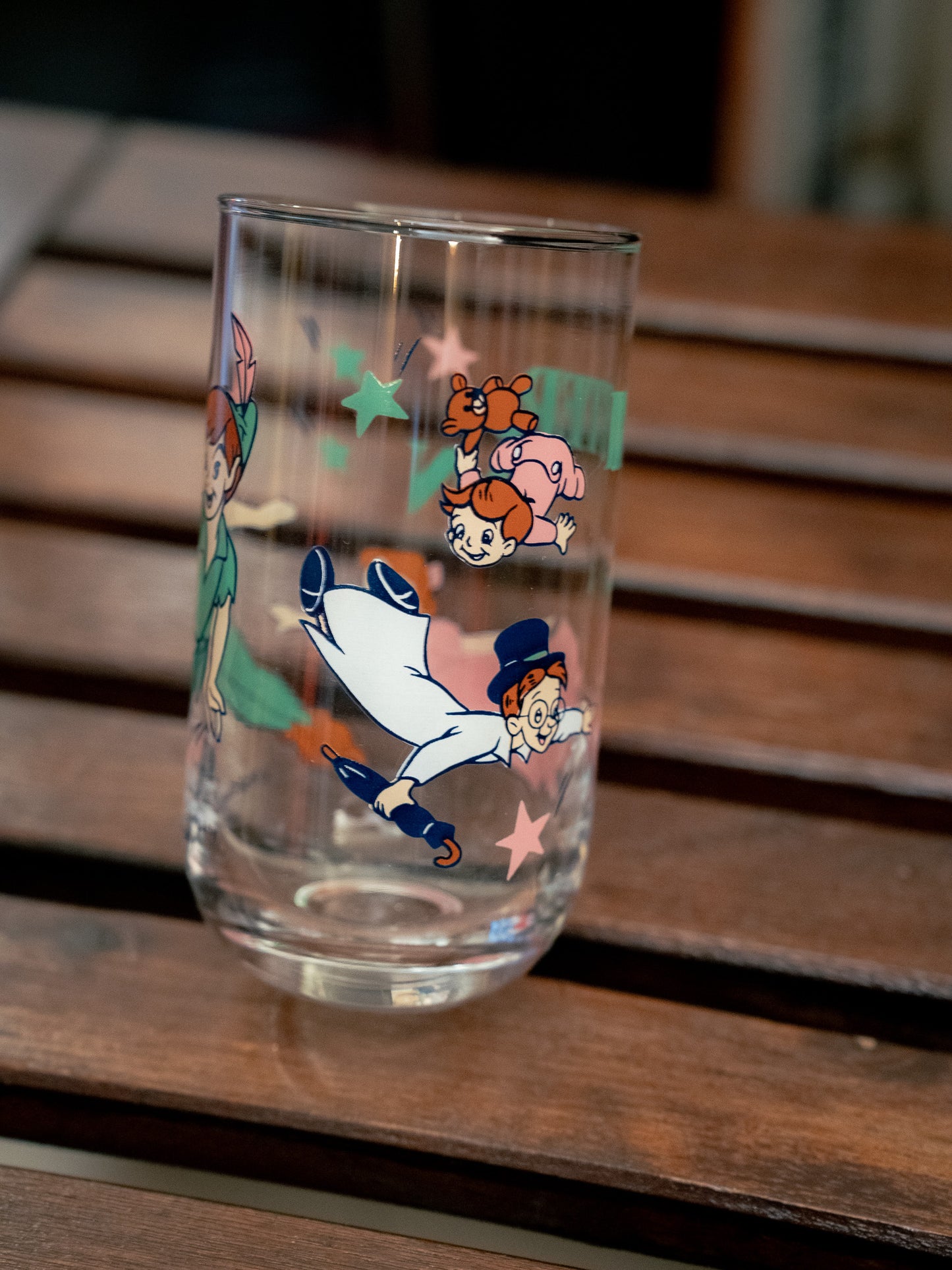 "DISNEY" Peter Pan Glass Tumbler