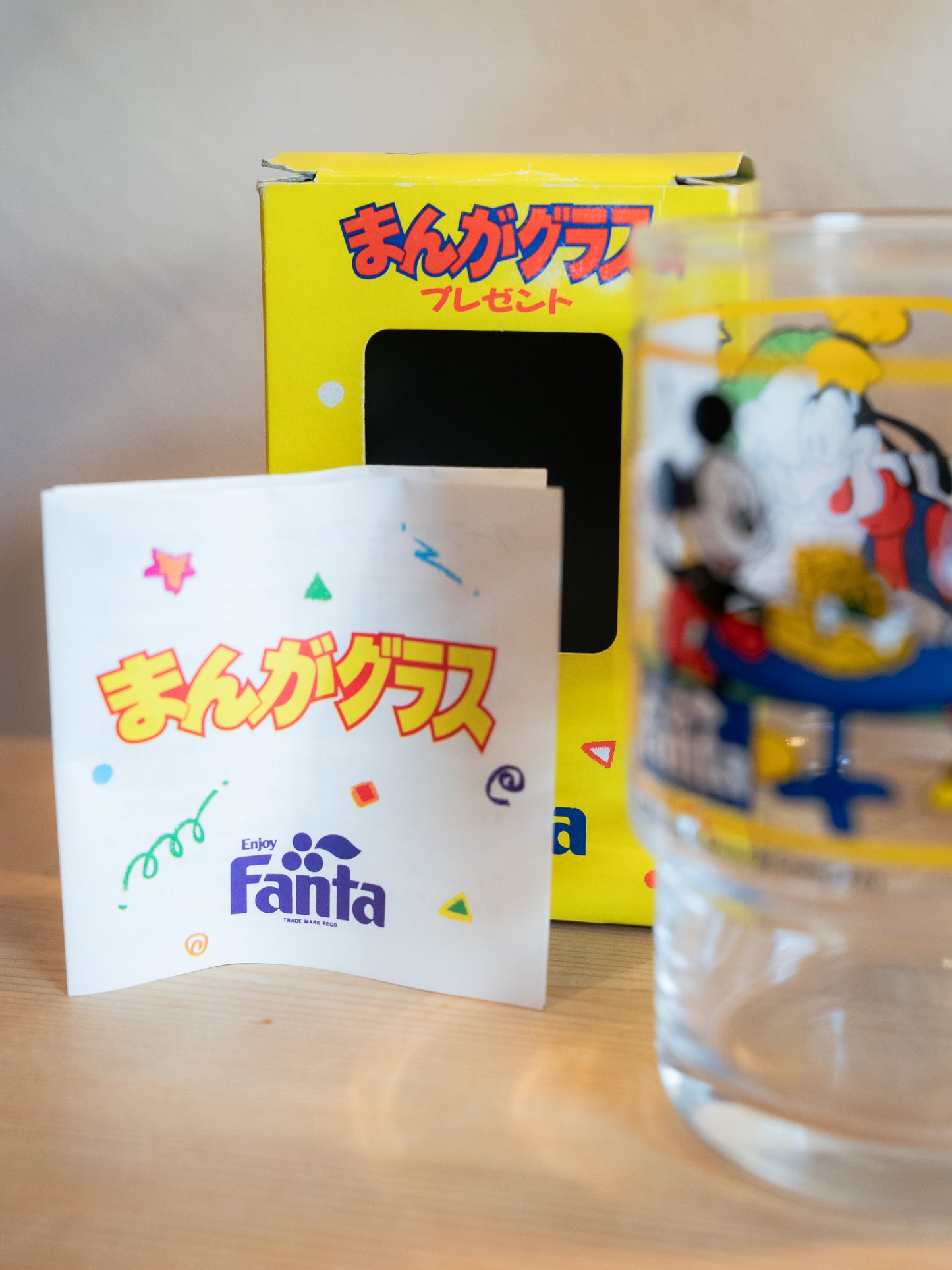 FANTA x DISNEY Comic Glass Tumbler まんがグラス - Yellow Box